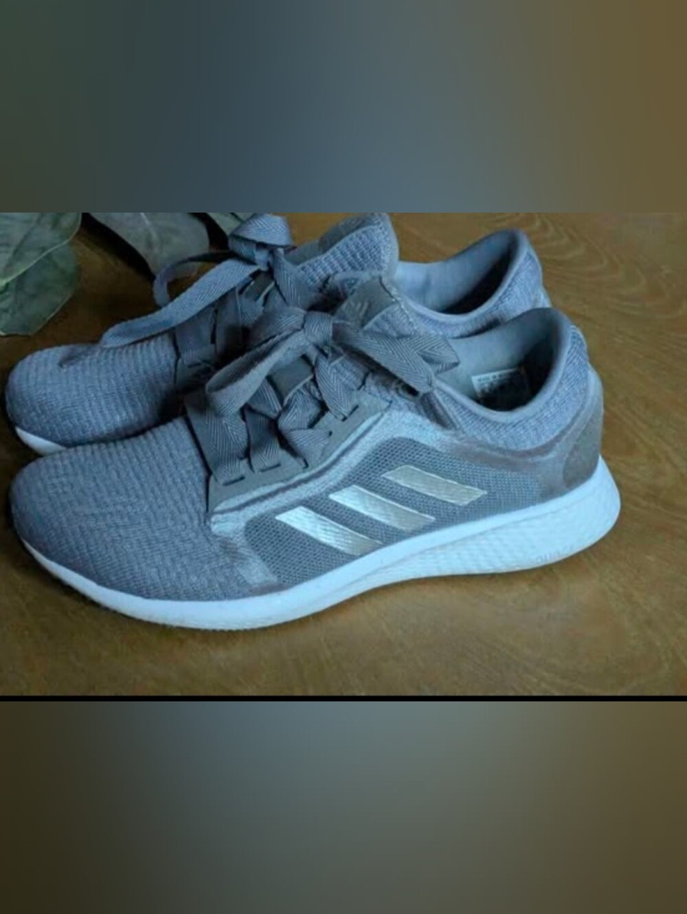Adidas Women’s Edge Lux 4 Grey Lace-Up Running Shoes Size 8